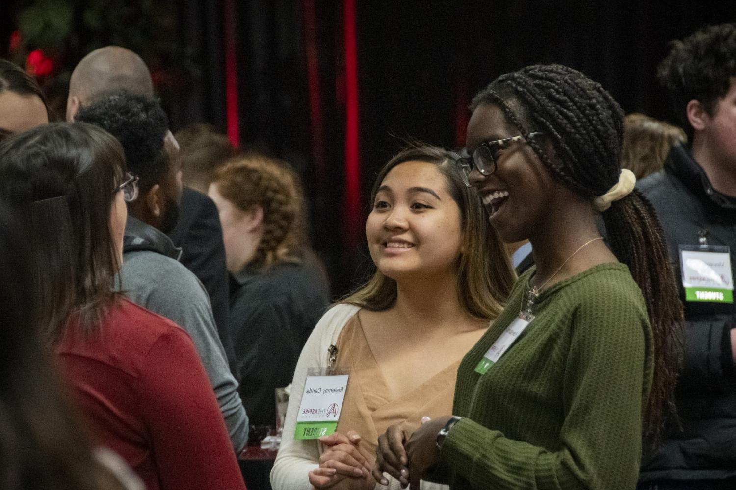 Carthage students network at the annual ?Small Talk Big Moments? event held by The Aspire Program.